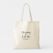 De bruiloft van voeg koppelnaam initiaal briefdatu tote bag (Achterkant)