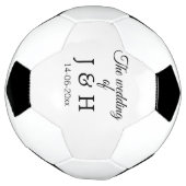 De bruiloft van voeg koppelnaam initiaal briefdatu voetbal (Gedraaid)