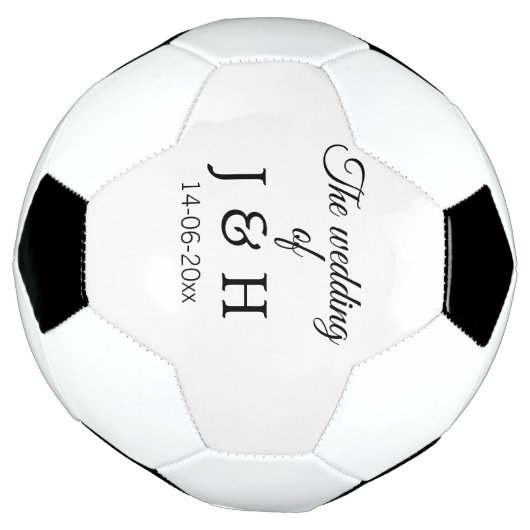 De bruiloft van voeg koppelnaam initiaal briefdatu voetbal (Gedraaid)