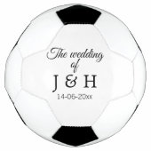 De bruiloft van voeg koppelnaam initiaal briefdatu voetbal (Voorkant)