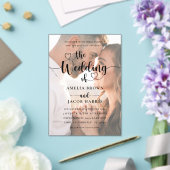 De bruiloft van warmte en foto acryl uitnodiging (Insitu (Huwelijk))