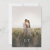 De bruiloft van zwart-wit foto bruiloft kaart (Achterkant)