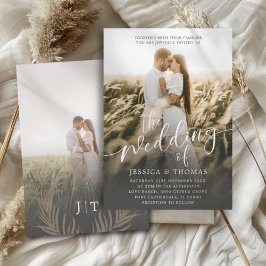 De bruiloft van zwart-wit foto bruiloft kaart