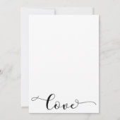 "De bruiloft van" zwarte typografie, eenvoudig, el Kaart (Achterkant)