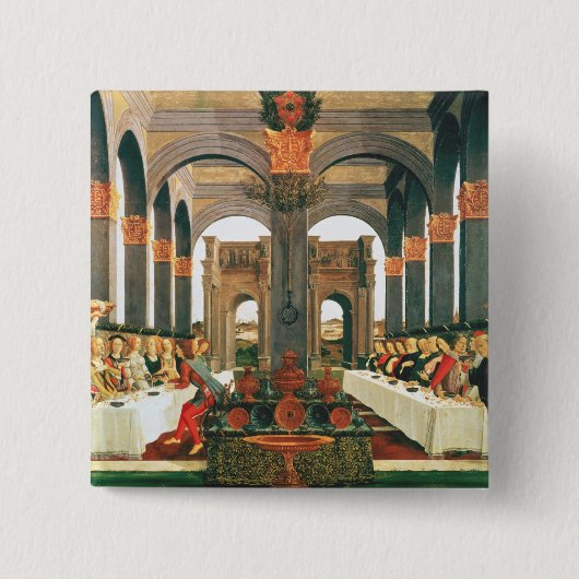 De bruiloft vierkante button 5,1 cm (Voorkant)