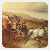 De bruiloft vierkante sticker (Voorkant)