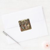 De bruiloft vierkante sticker (Envelop)