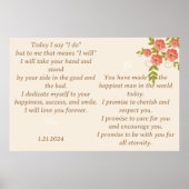 DE BRUILOFT VOW DISPLAY IN BOHO FLORAL DESIGN POSTER (Voorkant)