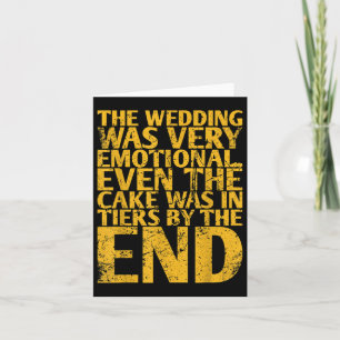 De bruiloft was erg emotioneel, zelfs de taart voo kaart
