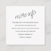 "de bruiloft" Wedding Information Enclosure Kaart (Voorkant)