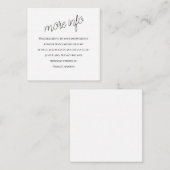 "de bruiloft" Wedding Information Enclosure Kaart (Voorkant / Achterkant)