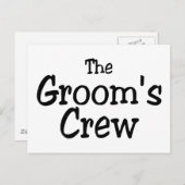 De bruiloften van de Grooms Crew Briefkaart (Voorkant / Achterkant)