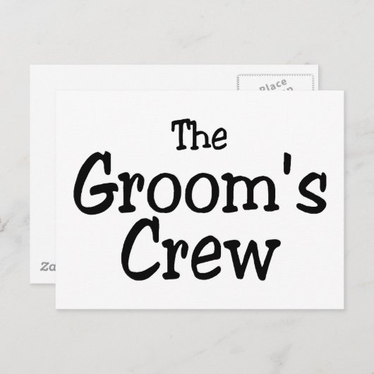 De bruiloften van de Grooms Crew Briefkaart (Voorkant / Achterkant)
