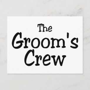 De bruiloften van de Grooms Crew Briefkaart