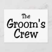 De bruiloften van de Grooms Crew Briefkaart (Voorkant)