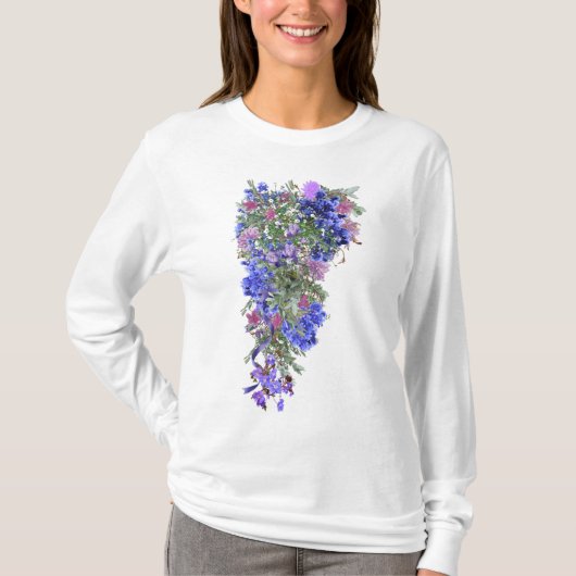 De bruinbloemen van de Lavender Flowers T-shirt (Voorkant)