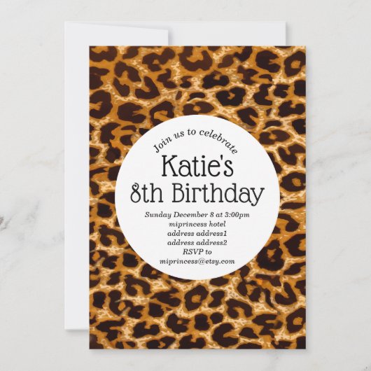 de bruine dierenkopper, Leopard, cheetah-verjaarda Kaart (Voorkant)