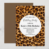 de bruine dierenkopper, Leopard, cheetah-verjaarda Kaart (Voorkant / Achterkant)