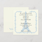 De bruine Eiffeltoren van Parijs uitnodiging (Voorkant / Achterkant)