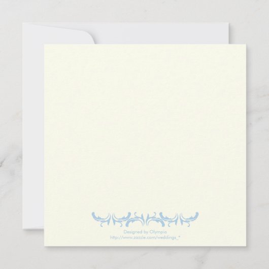 De bruine Eiffeltoren van Parijs uitnodiging (Achterkant)