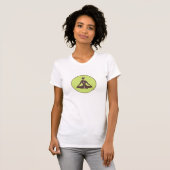 De bruine en Groene Yoga stelt Silhouet 5 T-shirt (Voorkant volledig)