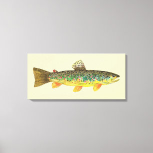 De bruine forel canvas afdruk
