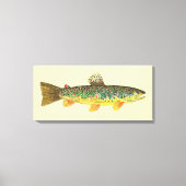 De bruine forel canvas afdruk (Voorkant)