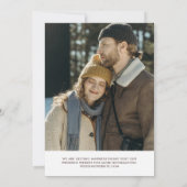 De bruine Foto van het Manuscript van de Handteken Save The Date (Achterkant)