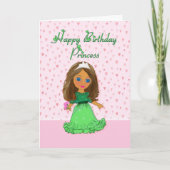 De bruine Haired Kaart van de Verjaardag van de (Voorkant)