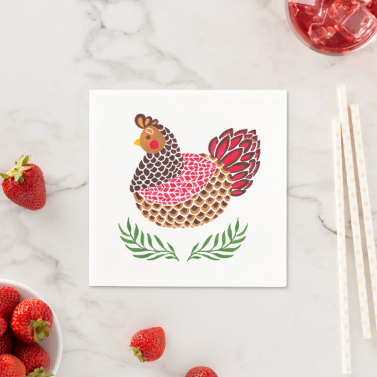 De bruine kip servet (Insitu)