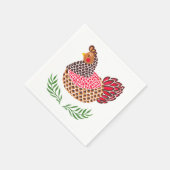 De bruine kip servet (Hoek)