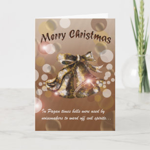 (De Bruine) Klok van Kerstmis Feestdagen Kaart