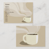 De bruine Mollige Kop van de Koffie - Visitekaartje (Voorkant / Achterkant)