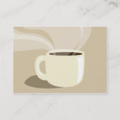 De bruine Mollige Kop van de Koffie - Visitekaartje (Achterkant)