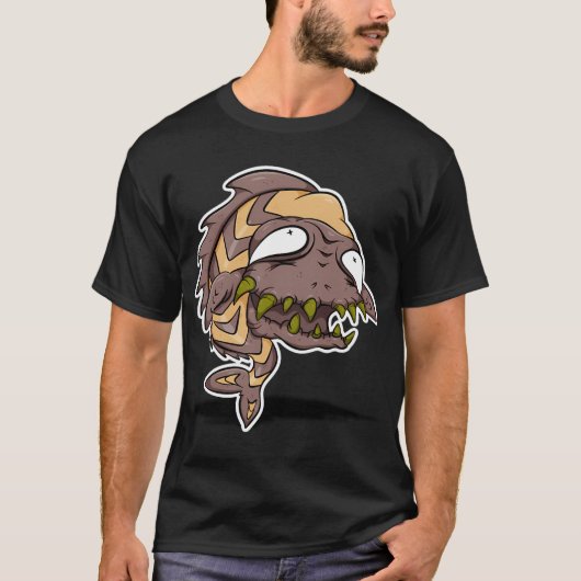 De bruine monster vis t-shirt (Voorkant)