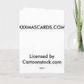 de bruine neus rendieren feestdagen kaart (Achterkant)