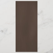 De bruine Oranje Kaart van het Menu van het (Achterkant)