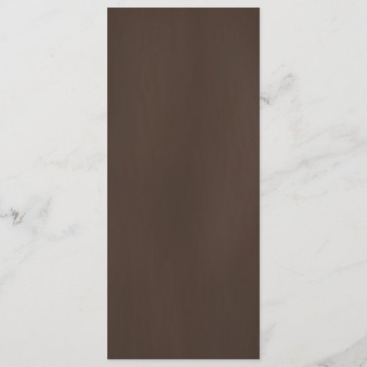 De bruine Oranje Kaart van het Menu van het (Achterkant)