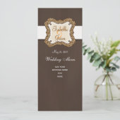 De bruine Oranje Kaart van het Menu van het (Staand voorkant)