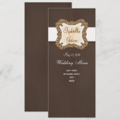 De bruine Oranje Kaart van het Menu van het (Voorkant / Achterkant)