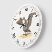 De bruine pelikaan (Pelecanus occidentalis) NY Bir Grote Klok (Hoek)