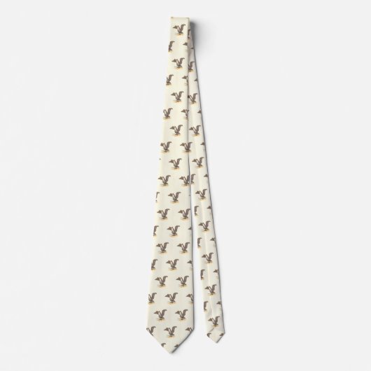 De bruine pelikaan (Pelecanus occidentalis) NY Bir Stropdas (Voorkant)