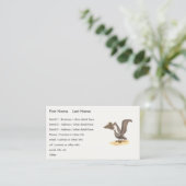 De bruine pelikaan (Pelecanus occidentalis) NY Bir Visitekaartje (Staand voorkant)