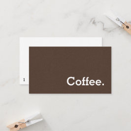 De bruine Ponskaart van de Koffie van de Klantenkaartje