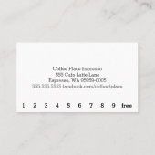 De bruine Ponskaart van de Koffie van de Klantenkaartje (Achterkant)