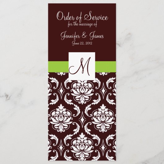 De bruine Programma's van het Huwelijk van het (Voorkant)