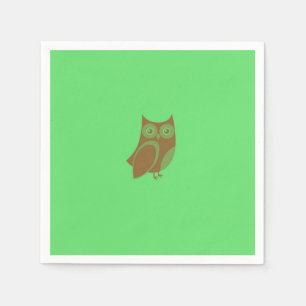 De bruine Servetten van het Document van de Uil