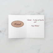 De bruine Tan Douane van de Verjaardag van de Kaart (Binnen)