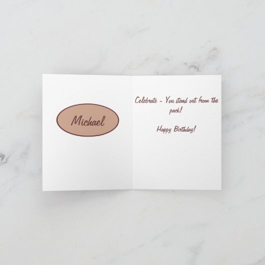 De bruine Tan Douane van de Verjaardag van de Kaart (Binnen)