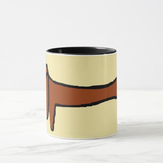 De bruine teckel mok (Midden)